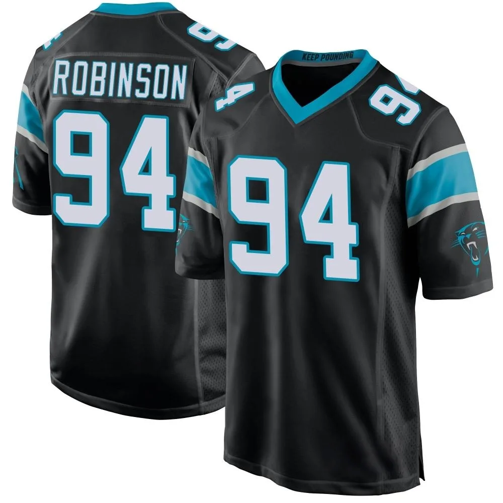 Men's Carolina Panthers A'shawn Robinson Nike Team Color Game Black Jersey Men's Carolina Panthers A'shawn Robinson Nike Team Color Game Black Jersey