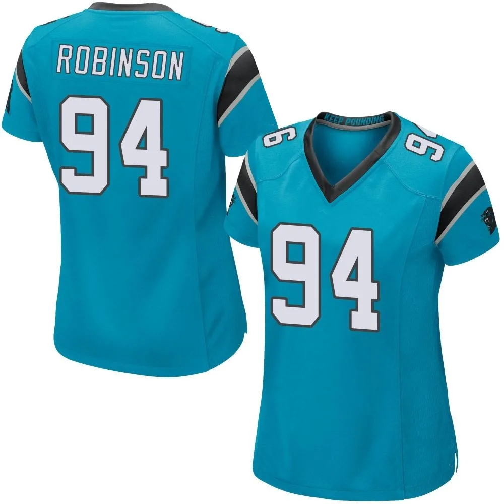 Women's Carolina Panthers A'shawn Robinson Nike Alternate Game Blue Jersey Women's Carolina Panthers A'shawn Robinson Nike Alternate Game Blue Jersey