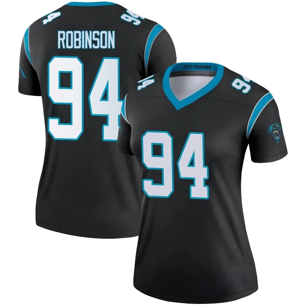 Women's Carolina Panthers A'shawn Robinson Nike Legend Black Jersey Women's Carolina Panthers A'shawn Robinson Nike Legend Black Jersey