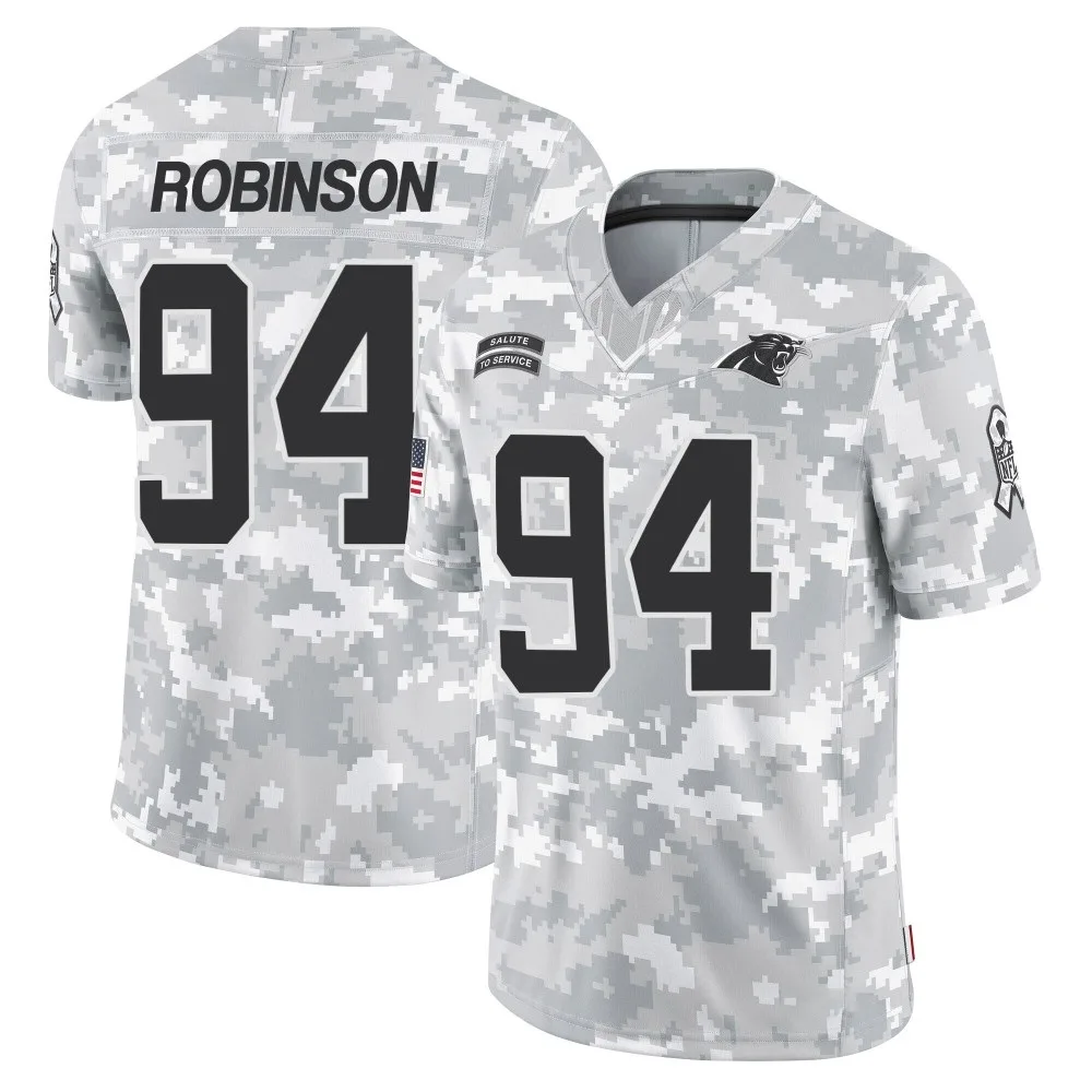 Youth Carolina Panthers A'shawn Robinson Nike 2024 Salute to Service Limited Arctic Camo Jersey Youth Carolina Panthers A'shawn Robinson Nike 2024 Salute to Service Limited Arctic Camo Jersey