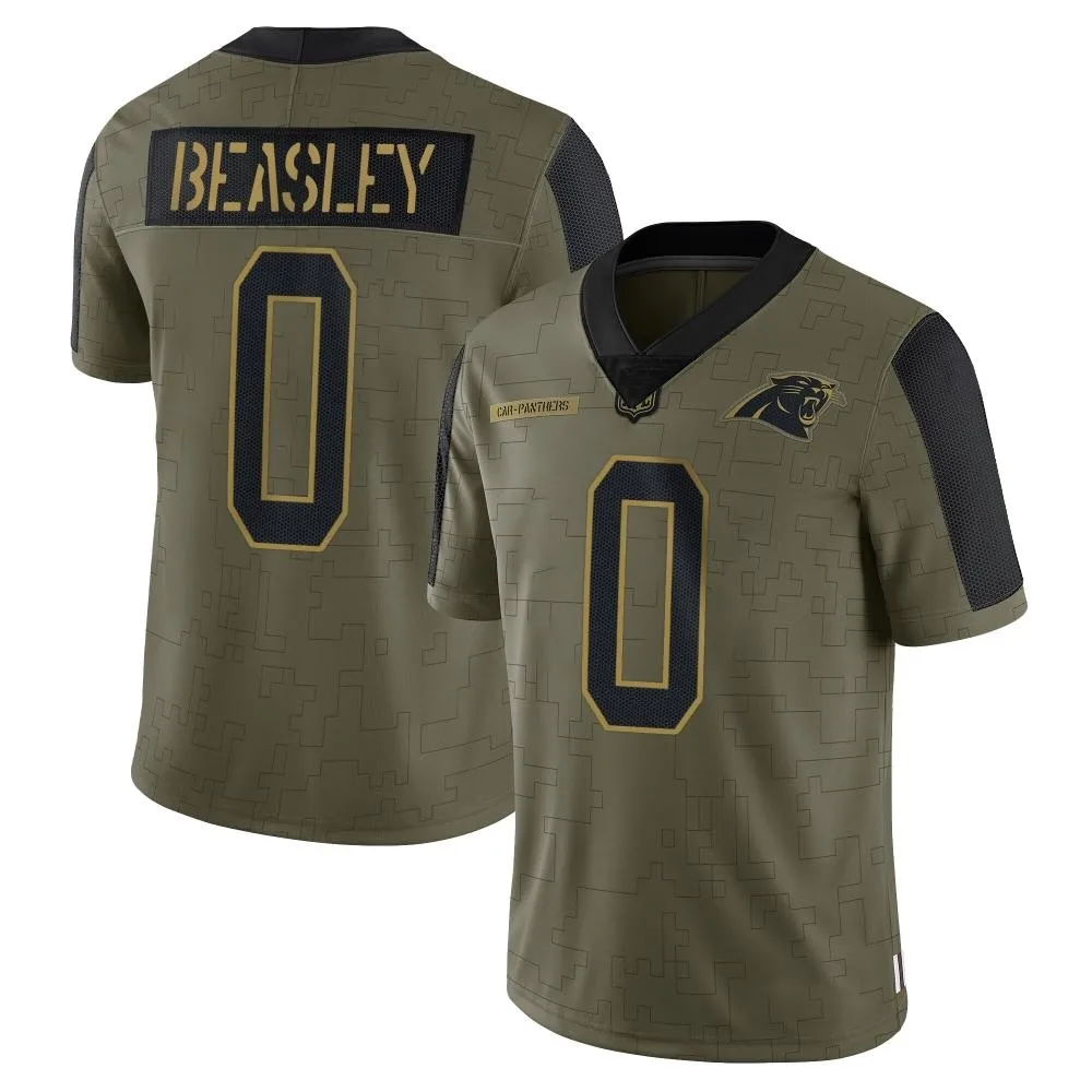 Men's Carolina Panthers Aaron Beasley Nike 2021 Salute To Service Limited Olive Jersey Men's Carolina Panthers Aaron Beasley Nike 2021 Salute To Service Limited Olive Jersey