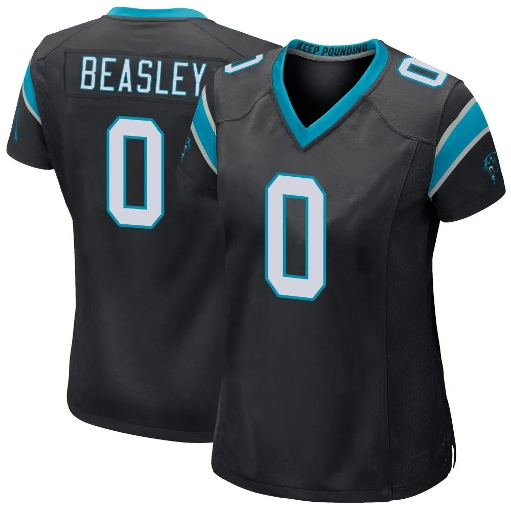 Women's Carolina Panthers Aaron Beasley Nike Team Color Game Black Jersey Women's Carolina Panthers Aaron Beasley Nike Team Color Game Black Jersey