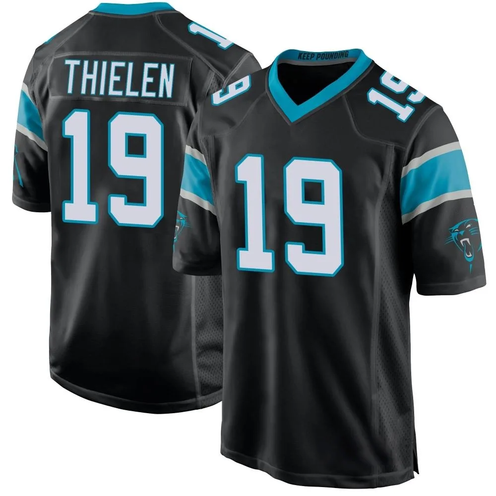 Men's Carolina Panthers Adam Thielen Nike Team Color Game Black Jersey Men's Carolina Panthers Adam Thielen Nike Team Color Game Black Jersey