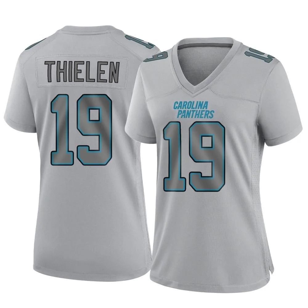 Women's Carolina Panthers Adam Thielen Nike Atmosphere Fashion Game Gray Jersey Women's Carolina Panthers Adam Thielen Nike Atmosphere Fashion Game Gray Jersey