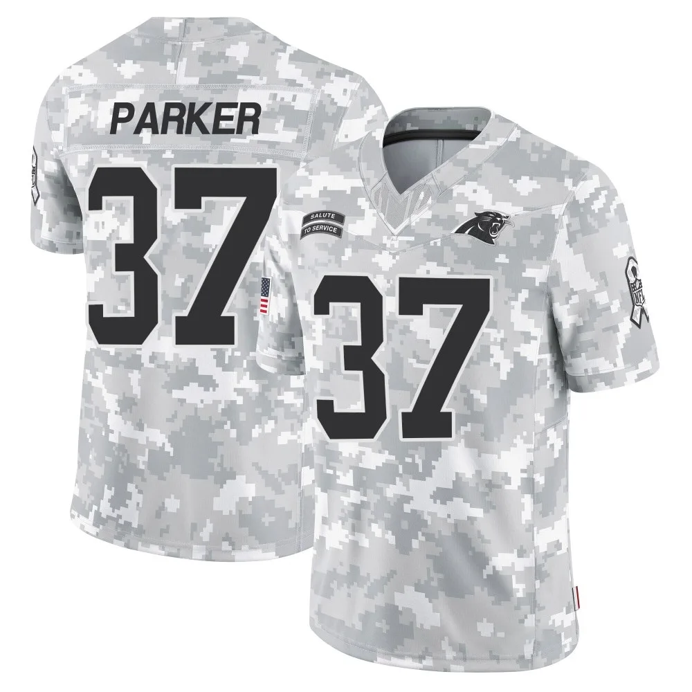 Youth Carolina Panthers Aj Parker Nike 2024 Salute to Service Limited Arctic Camo Jersey Youth Carolina Panthers Aj Parker Nike 2024 Salute to Service Limited Arctic Camo Jersey