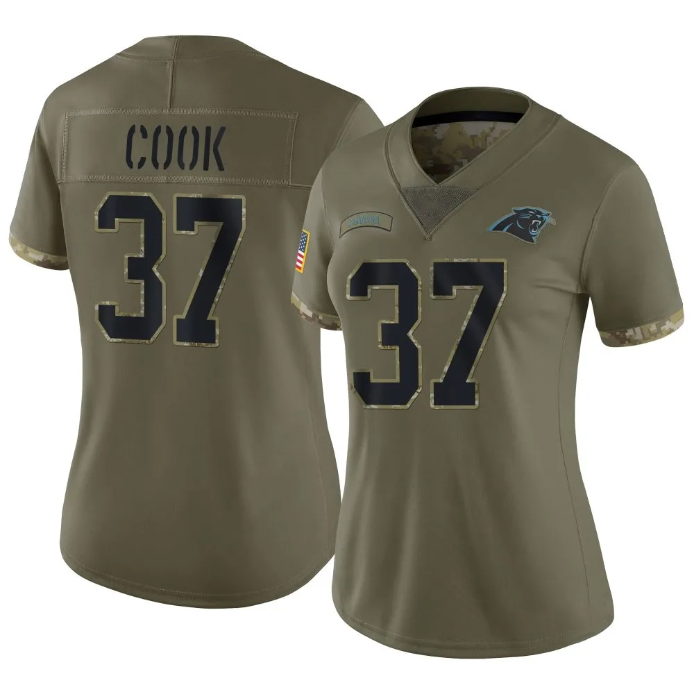 Women's Carolina Panthers Alex Cook Nike 2022 Salute To Service Limited Olive Jersey Women's Carolina Panthers Alex Cook Nike 2022 Salute To Service Limited Olive Jersey