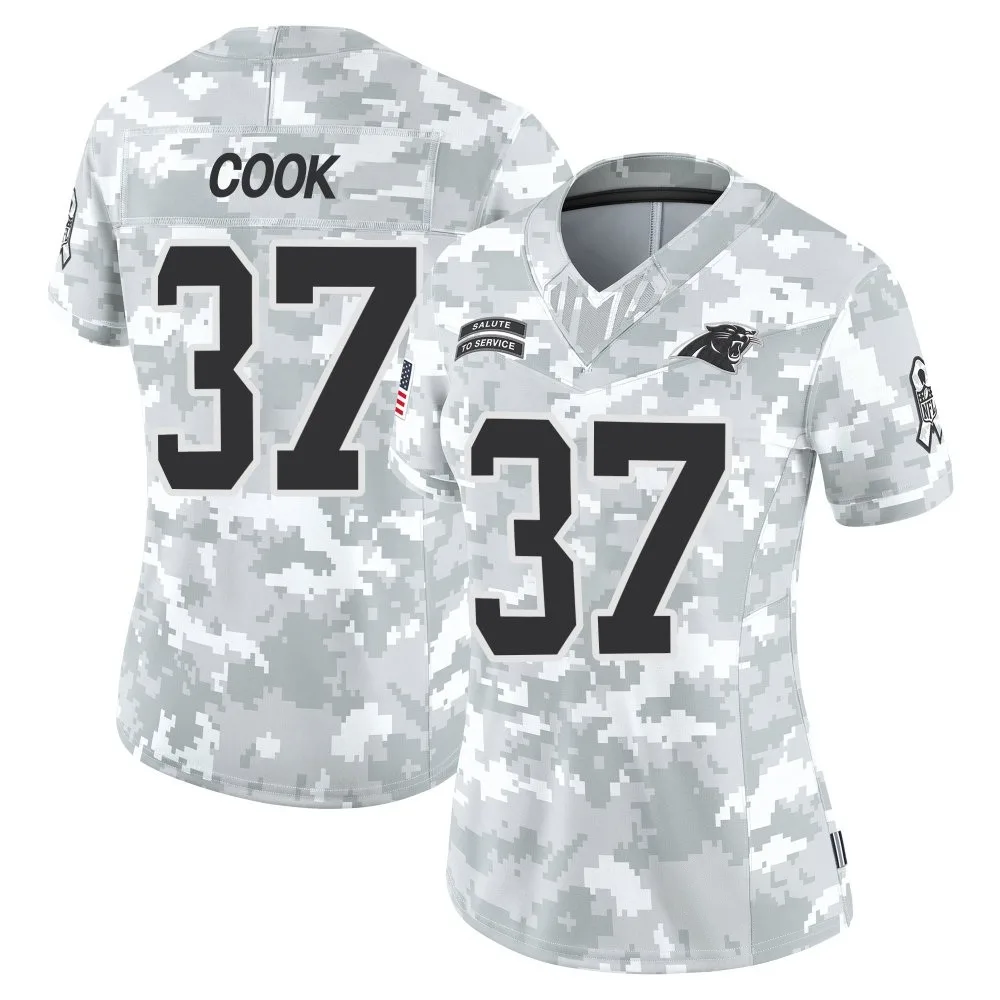 Women's Carolina Panthers Alex Cook Nike 2024 Salute to Service Limited Arctic Camo Jersey Women's Carolina Panthers Alex Cook Nike 2024 Salute to Service Limited Arctic Camo Jersey