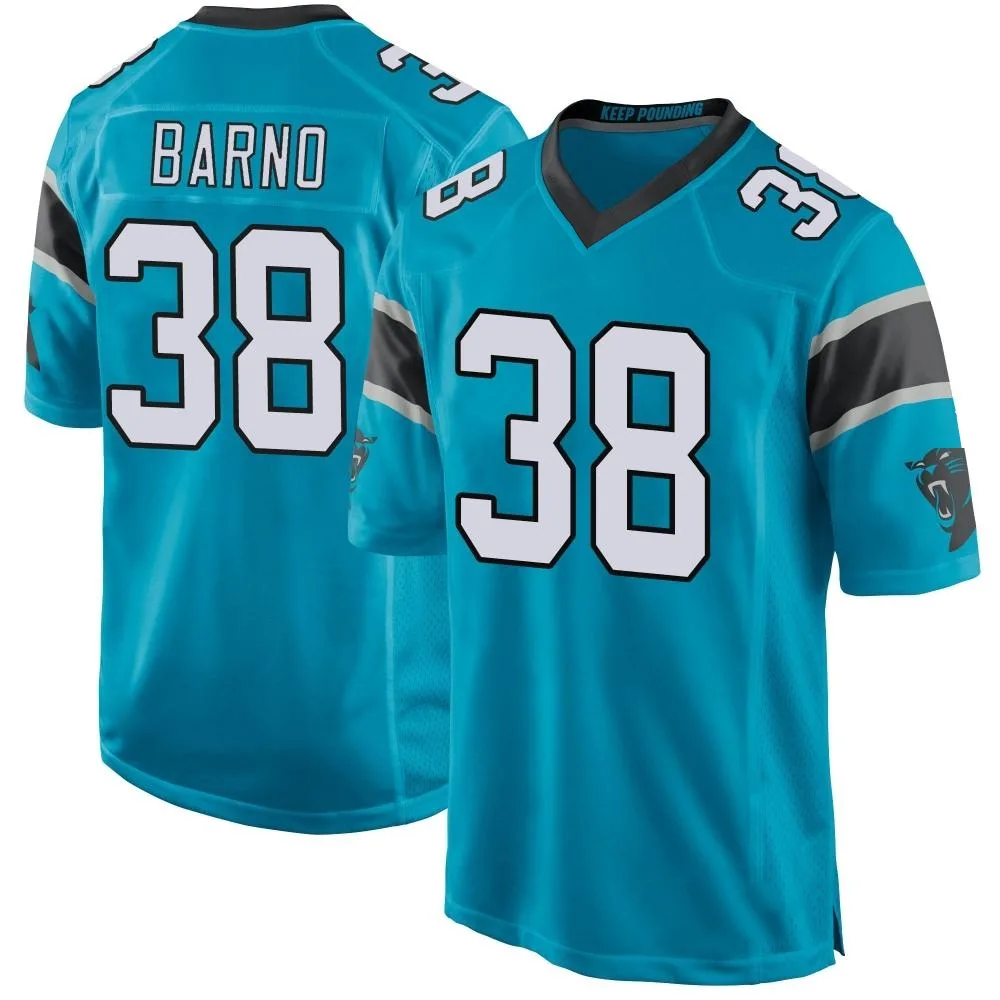 Men's Carolina Panthers Amare Barno Nike Alternate Game Blue Jersey Men's Carolina Panthers Amare Barno Nike Alternate Game Blue Jersey
