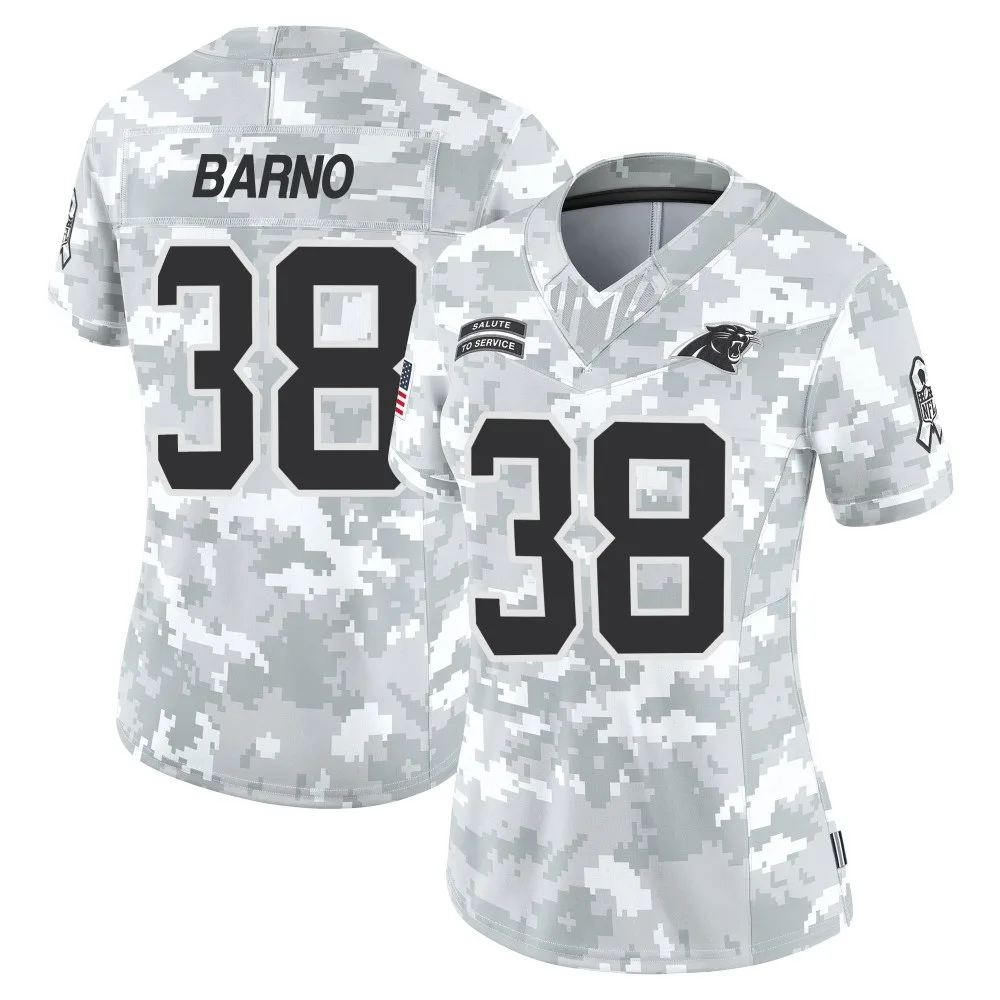 Women's Carolina Panthers Amare Barno Nike 2024 Salute to Service Limited Arctic Camo Jersey Women's Carolina Panthers Amare Barno Nike 2024 Salute to Service Limited Arctic Camo Jersey