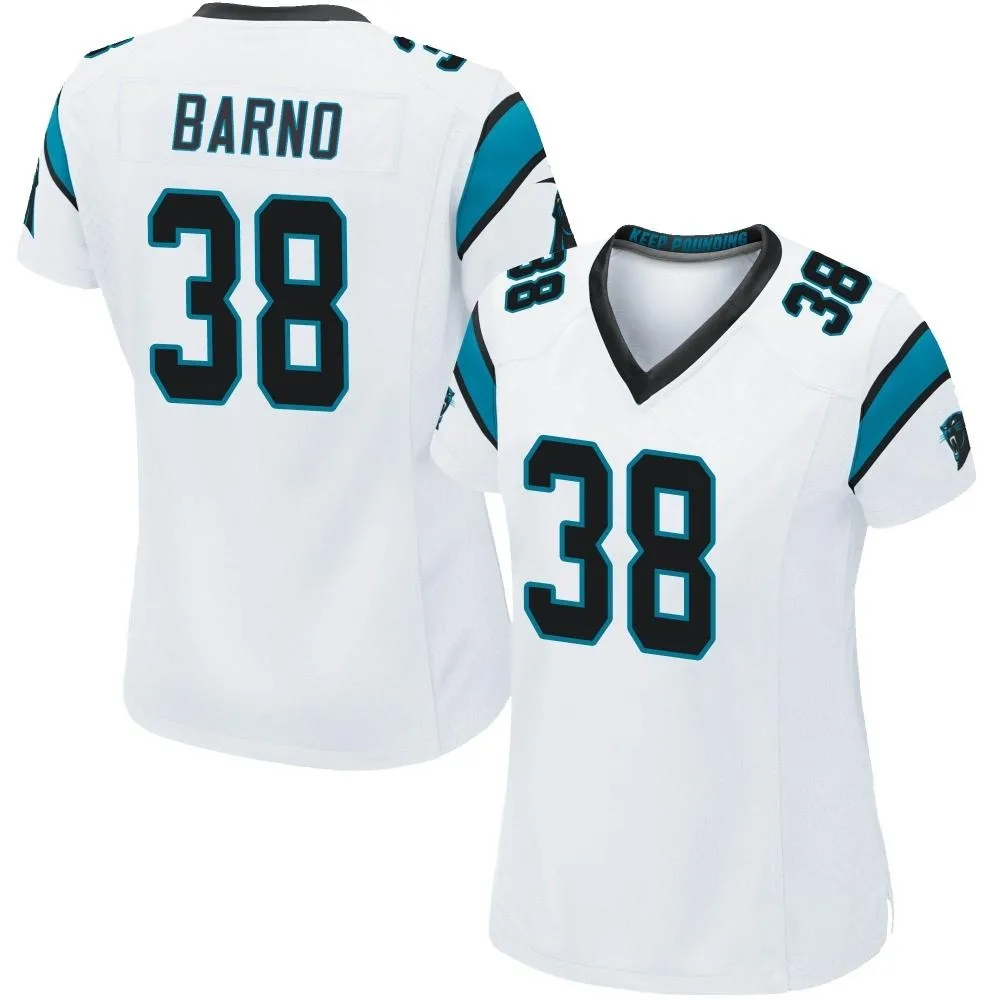 Women's Carolina Panthers Amare Barno Nike Game White Jersey Women's Carolina Panthers Amare Barno Nike Game White Jersey