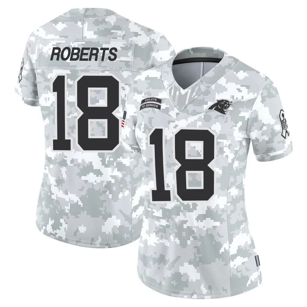 Women's Carolina Panthers Andre Roberts Nike 2024 Salute to Service Limited Arctic Camo Jersey Women's Carolina Panthers Andre Roberts Nike 2024 Salute to Service Limited Arctic Camo Jersey