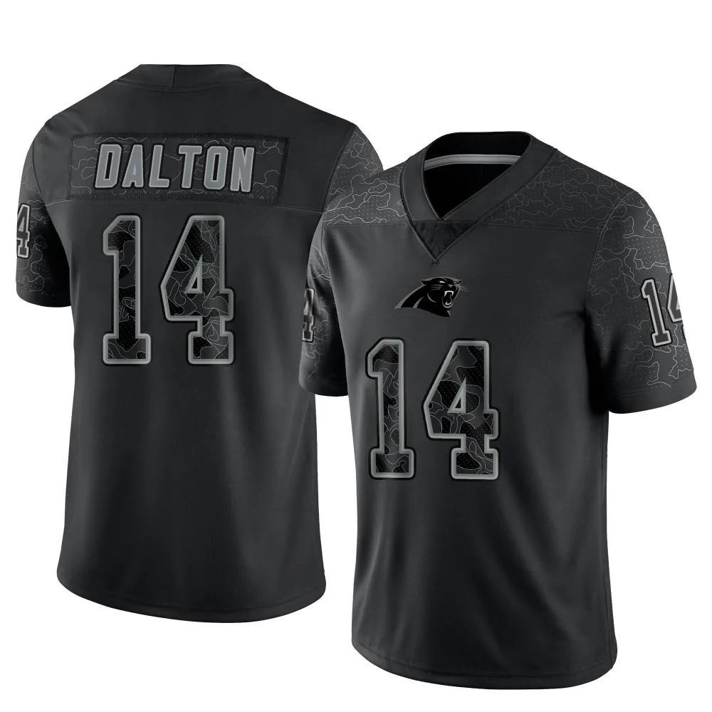 Men's Carolina Panthers Andy Dalton Nike Reflective Limited Black Jersey Men's Carolina Panthers Andy Dalton Nike Reflective Limited Black Jersey