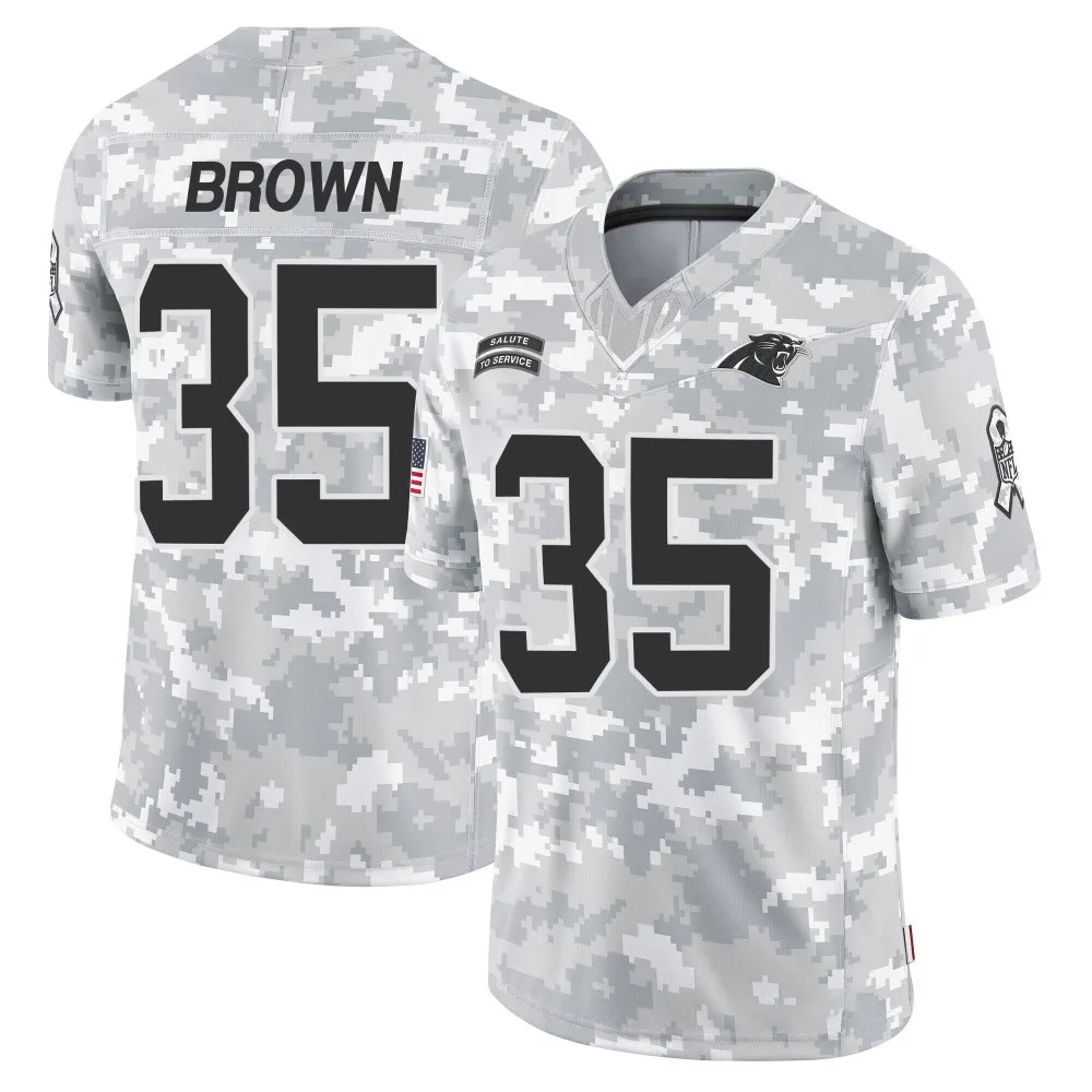 Youth Carolina Panthers Anthony Brown Nike 2024 Salute to Service Limited Arctic Camo Jersey Youth Carolina Panthers Anthony Brown Nike 2024 Salute to Service Limited Arctic Camo Jersey
