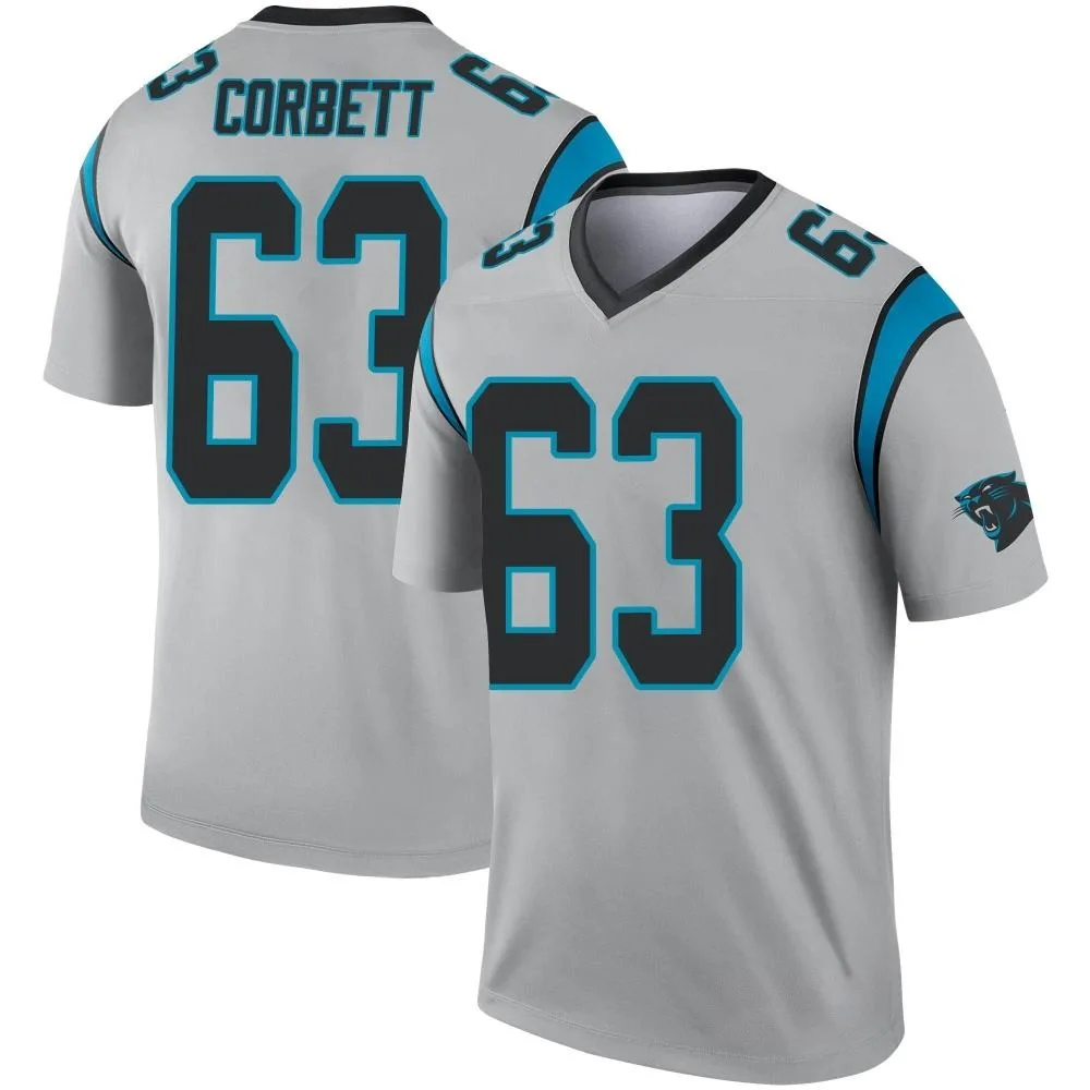 Men's Carolina Panthers Austin Corbett Nike Inverted Silver Legend Jersey Men's Carolina Panthers Austin Corbett Nike Inverted Silver Legend Jersey