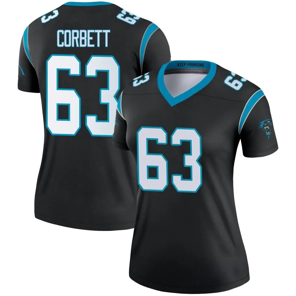 Women's Carolina Panthers Austin Corbett Nike Legend Black Jersey Women's Carolina Panthers Austin Corbett Nike Legend Black Jersey