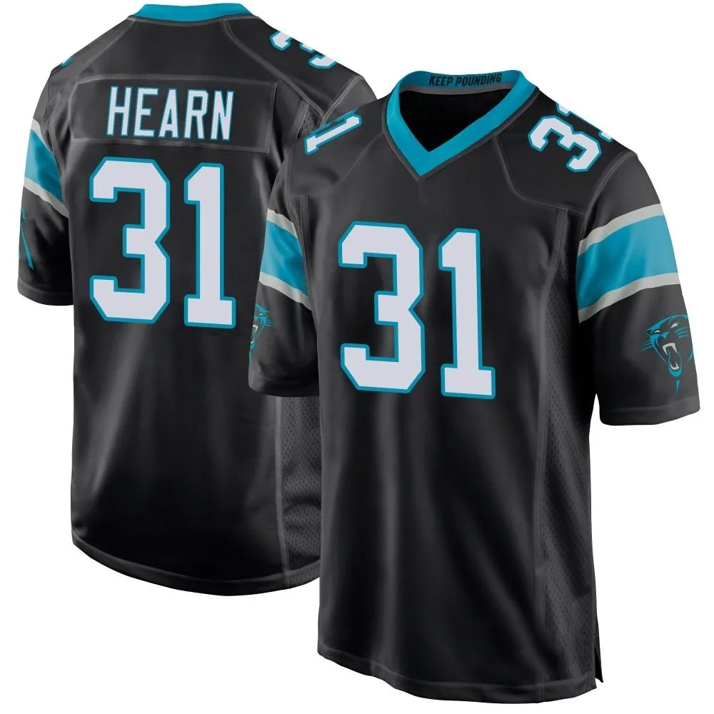 Men's Carolina Panthers Azizi Hearn Nike Team Color Game Black Jersey Men's Carolina Panthers Azizi Hearn Nike Team Color Game Black Jersey