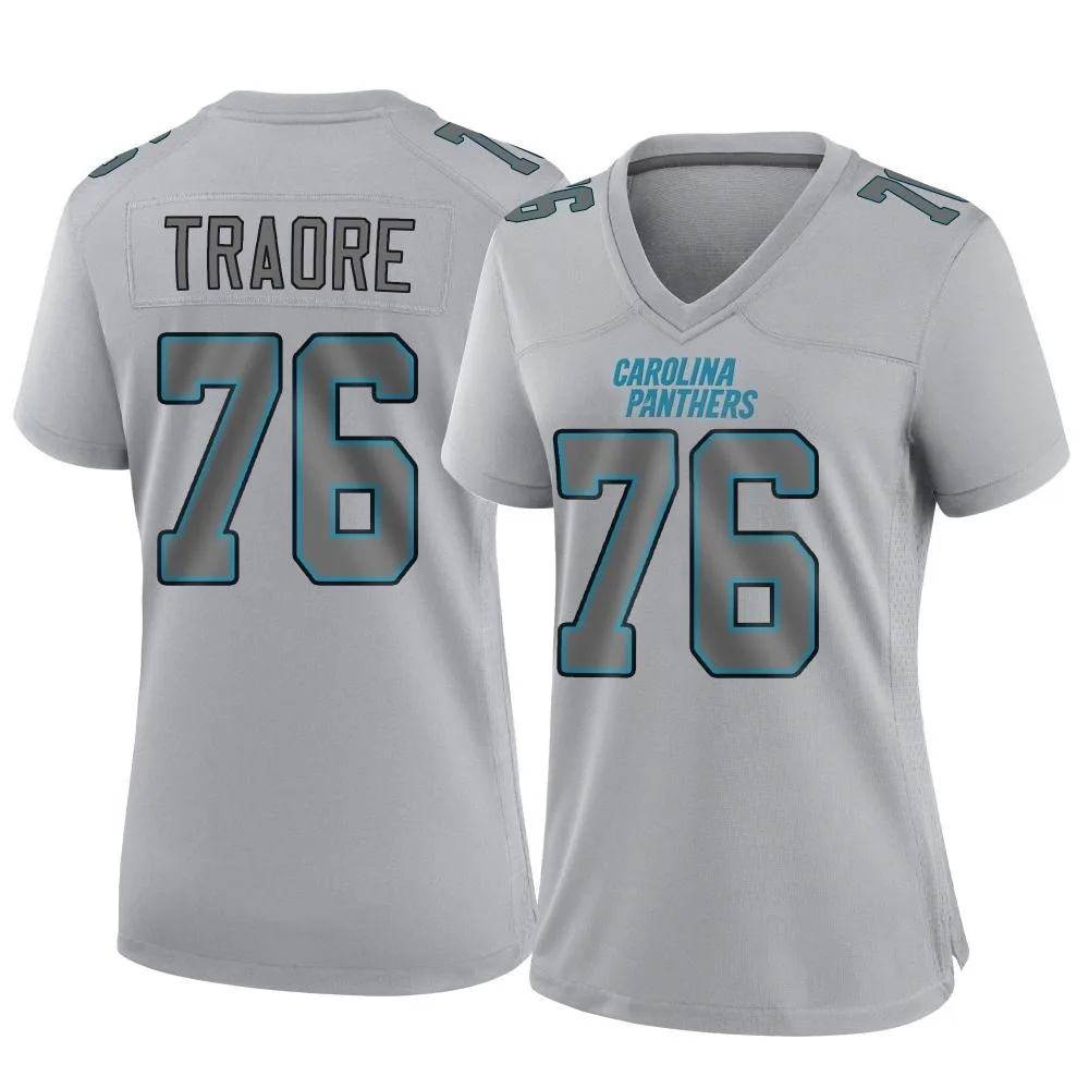 Women's Carolina Panthers Badara Traore Nike Atmosphere Fashion Game Gray Jersey Women's Carolina Panthers Badara Traore Nike Atmosphere Fashion Game Gray Jersey