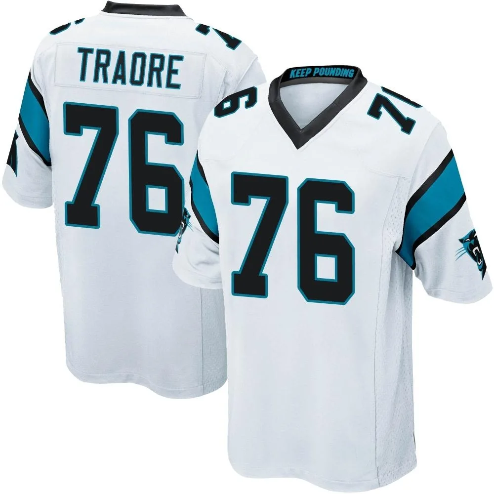 Youth Carolina Panthers Badara Traore Nike Game White Jersey Youth Carolina Panthers Badara Traore Nike Game White Jersey