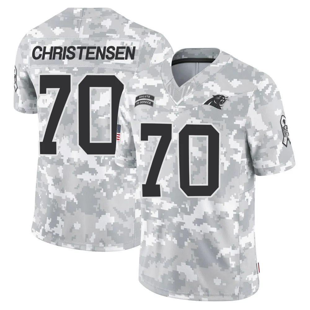 Youth Carolina Panthers Brady Christensen Nike 2024 Salute to Service Limited Arctic Camo Jersey Youth Carolina Panthers Brady Christensen Nike 2024 Salute to Service Limited Arctic Camo Jersey