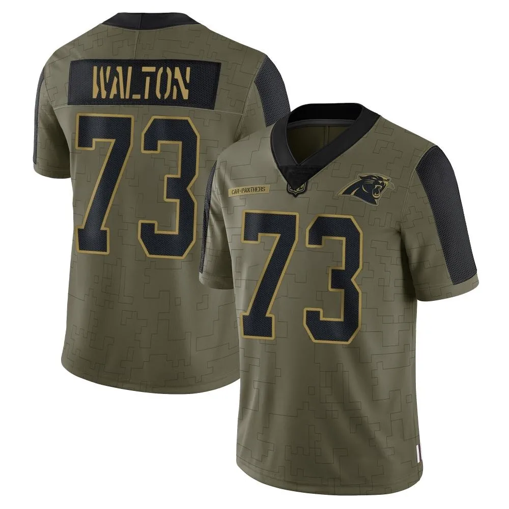 Men's Carolina Panthers Brandon Walton Nike 2021 Salute To Service Limited Olive Jersey Men's Carolina Panthers Brandon Walton Nike 2021 Salute To Service Limited Olive Jersey