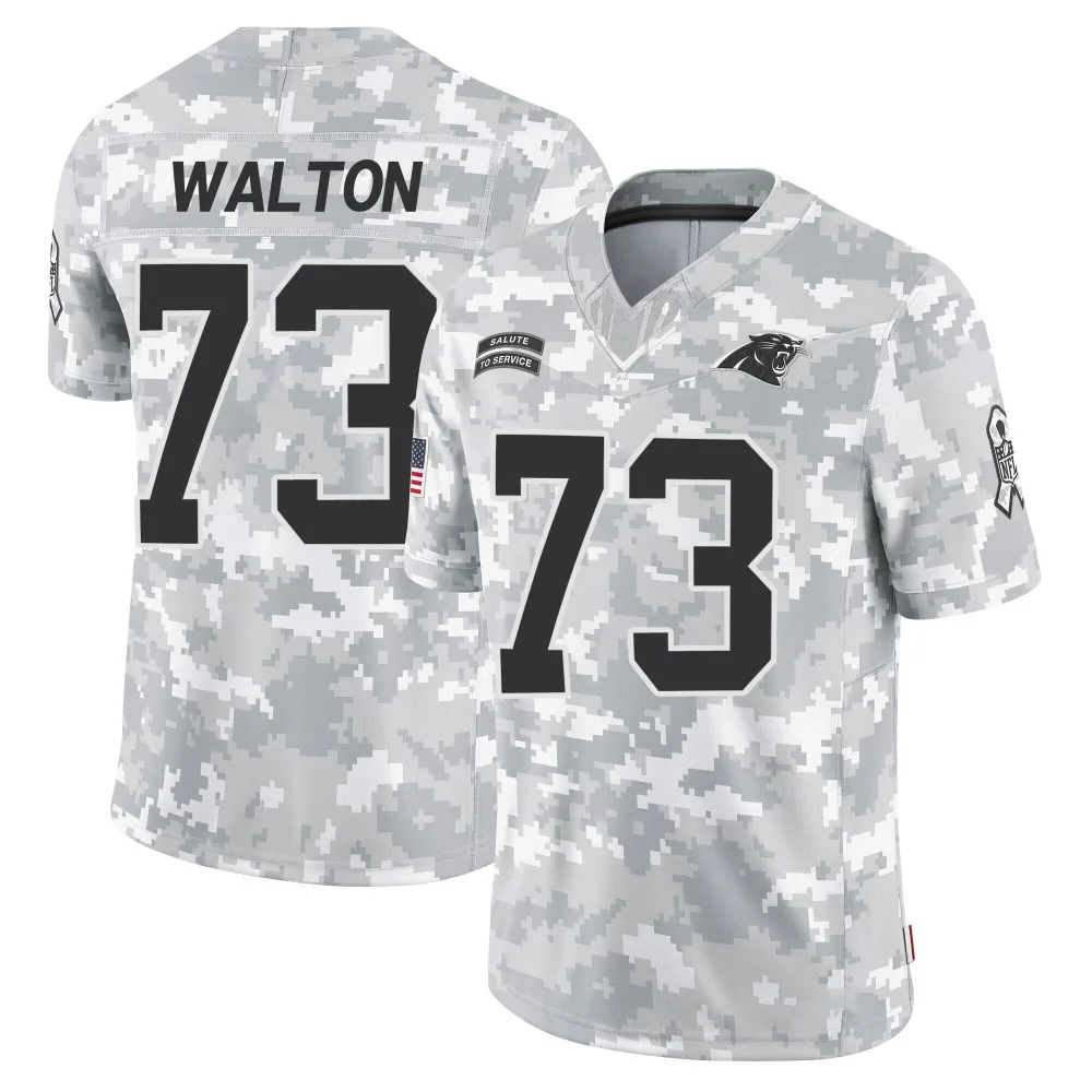 Men's Carolina Panthers Brandon Walton Nike 2024 Salute to Service Limited Arctic Camo Jersey Men's Carolina Panthers Brandon Walton Nike 2024 Salute to Service Limited Arctic Camo Jersey