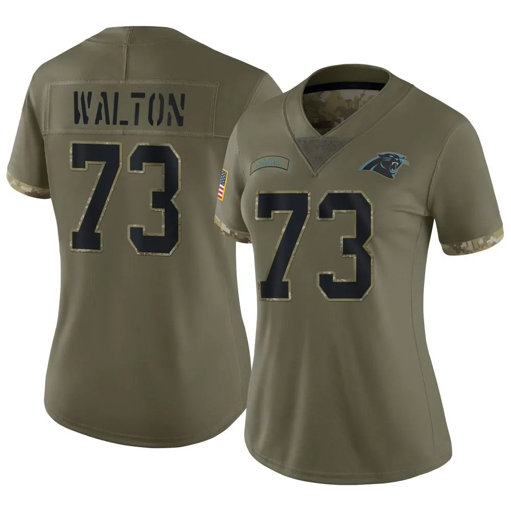 Women's Carolina Panthers Brandon Walton Nike 2022 Salute To Service Limited Olive Jersey Women's Carolina Panthers Brandon Walton Nike 2022 Salute To Service Limited Olive Jersey