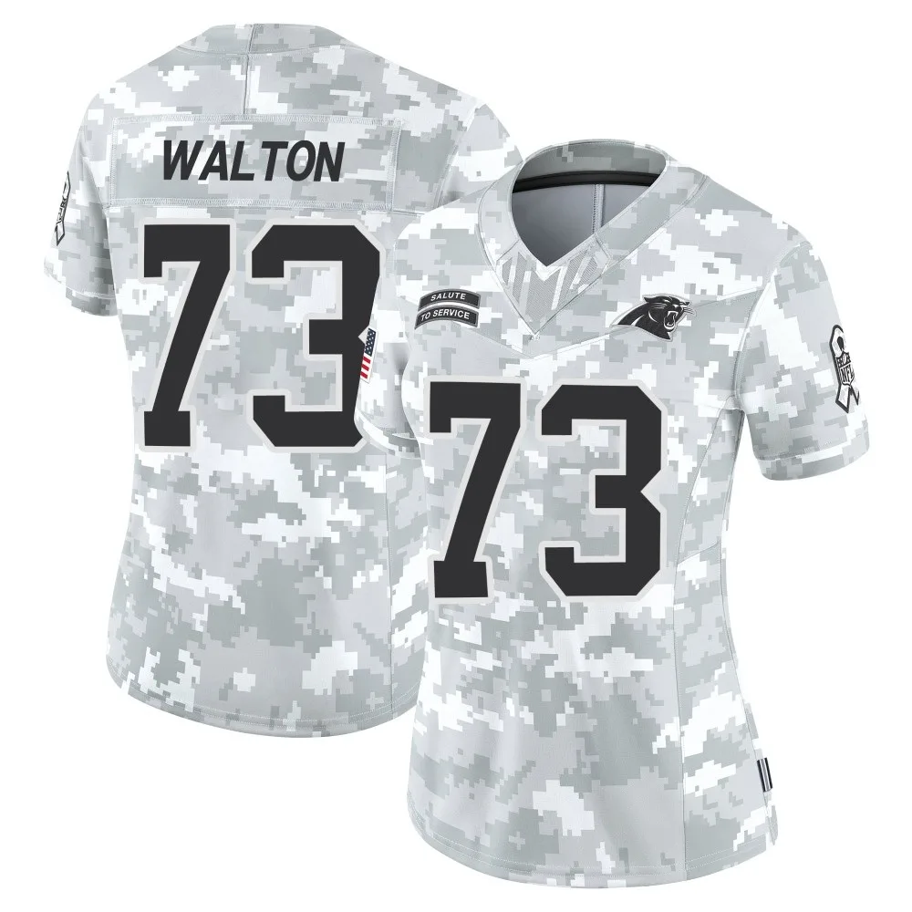 Women's Carolina Panthers Brandon Walton Nike 2024 Salute to Service Limited Arctic Camo Jersey Women's Carolina Panthers Brandon Walton Nike 2024 Salute to Service Limited Arctic Camo Jersey