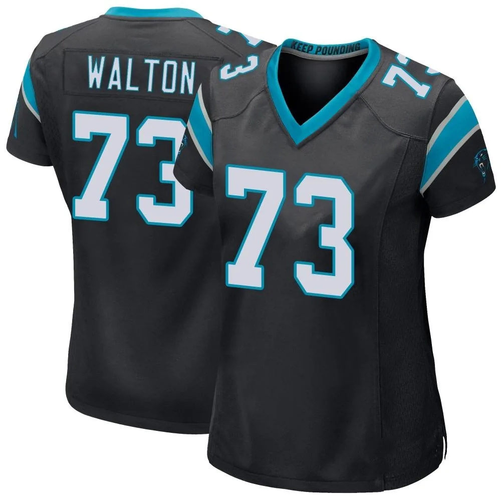 Women's Carolina Panthers Brandon Walton Nike Team Color Game Black Jersey Women's Carolina Panthers Brandon Walton Nike Team Color Game Black Jersey