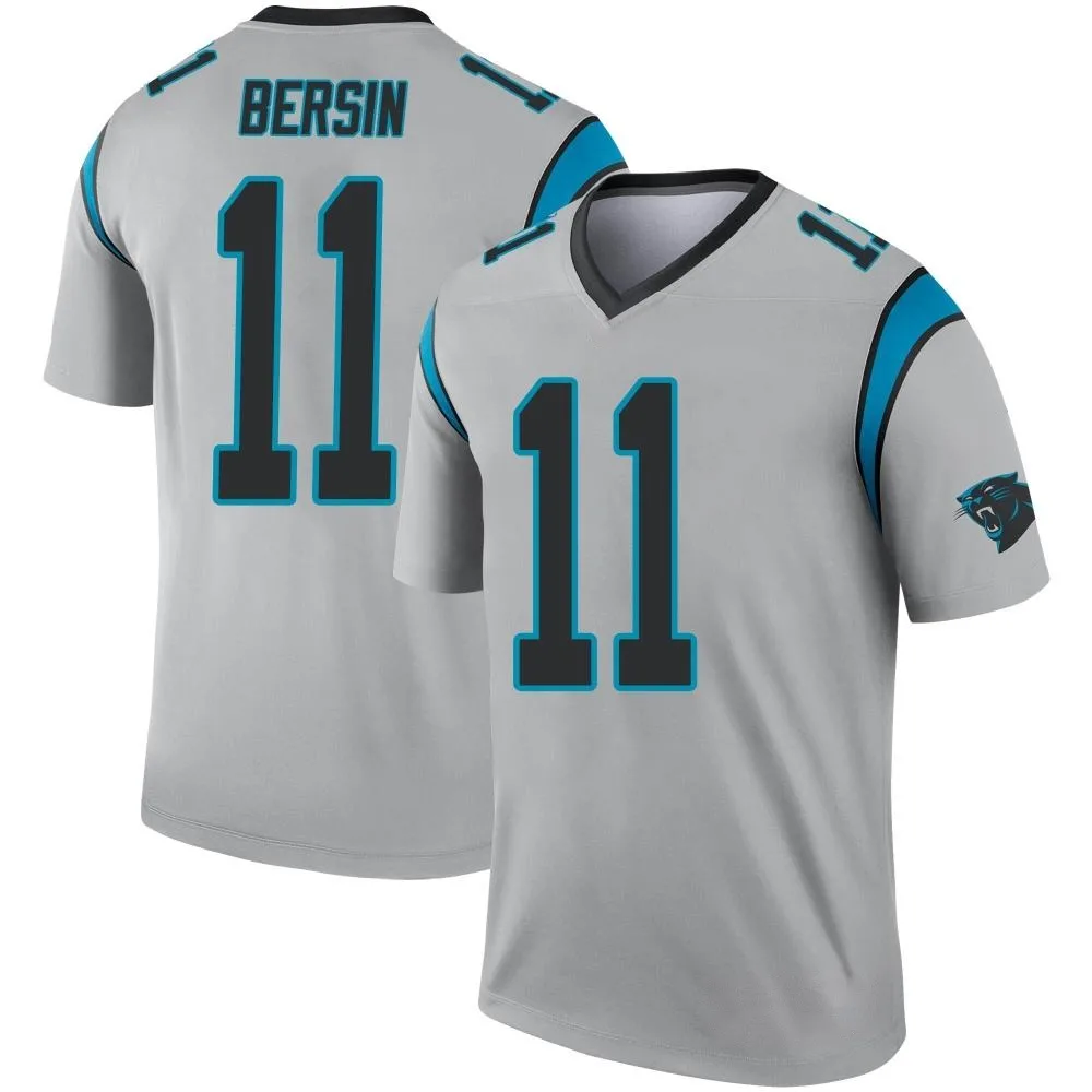 Men's Carolina Panthers Brenton Bersin Nike Inverted Silver Legend Jersey Men's Carolina Panthers Brenton Bersin Nike Inverted Silver Legend Jersey
