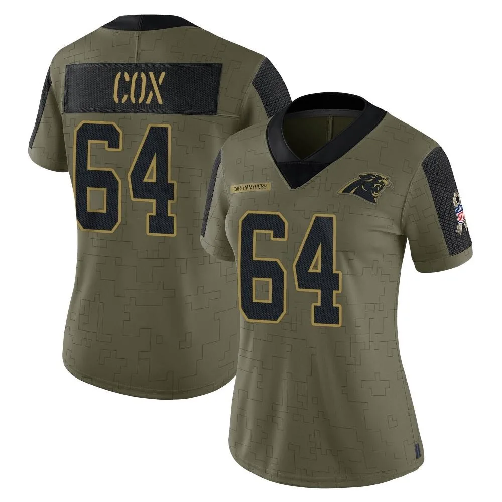 Women's Carolina Panthers Bryan Cox Nike 2021 Salute To Service Limited Olive Jersey Women's Carolina Panthers Bryan Cox Nike 2021 Salute To Service Limited Olive Jersey