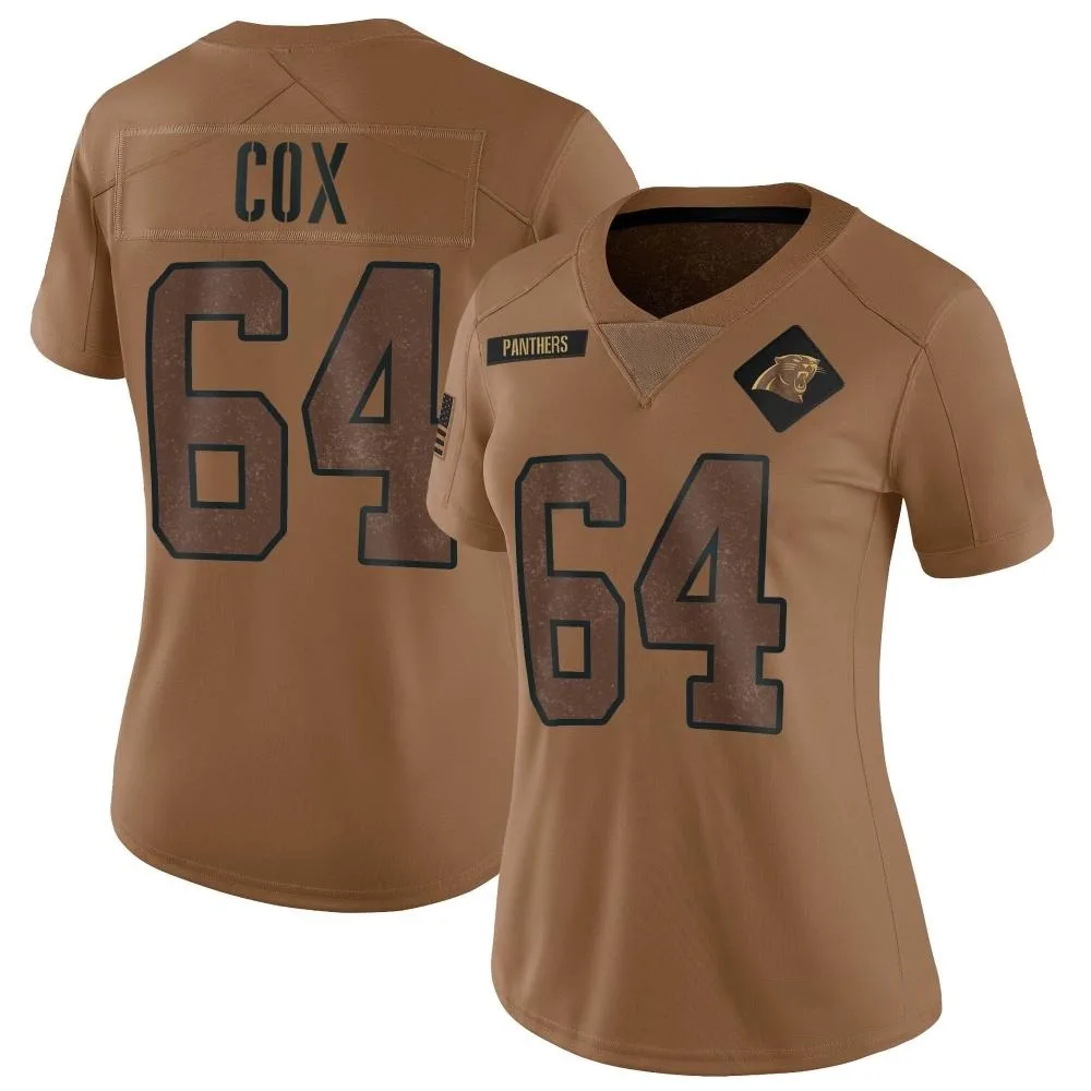 Women's Carolina Panthers Bryan Cox Nike 2023 Salute To Service Limited Brown Jersey Women's Carolina Panthers Bryan Cox Nike 2023 Salute To Service Limited Brown Jersey