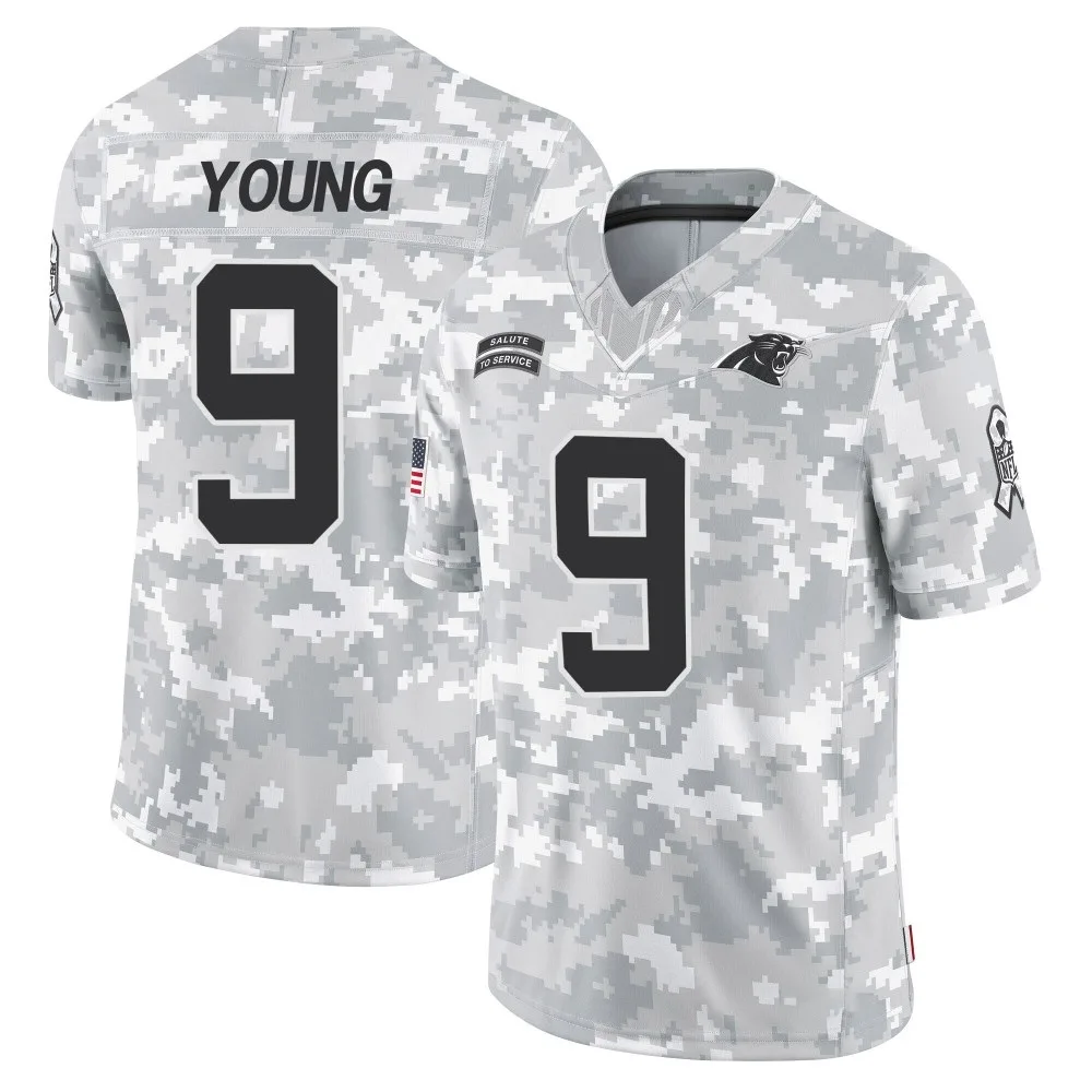 Men's Carolina Panthers Bryce Young Nike 2024 Salute to Service Limited Arctic Camo Jersey Men's Carolina Panthers Bryce Young Nike 2024 Salute to Service Limited Arctic Camo Jersey