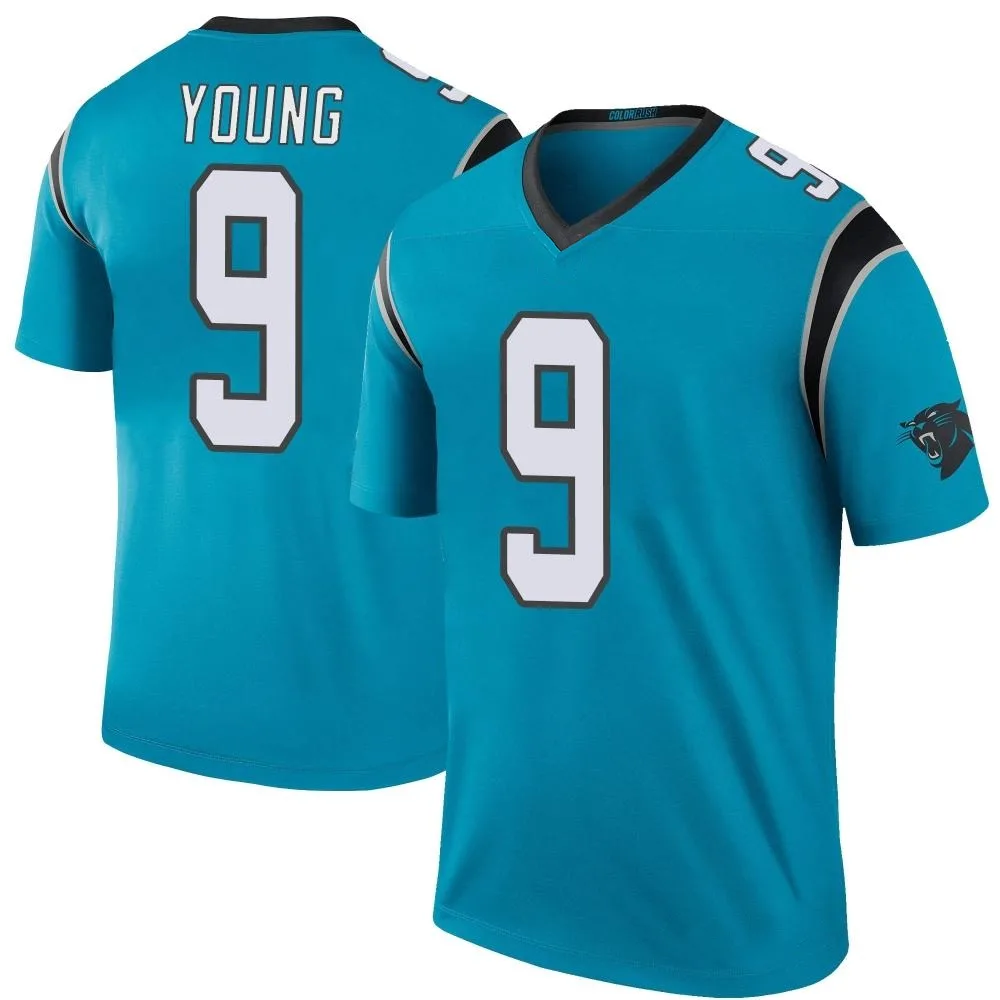 Men's Carolina Panthers Bryce Young Nike Color Rush Legend Blue Jersey Men's Carolina Panthers Bryce Young Nike Color Rush Legend Blue Jersey