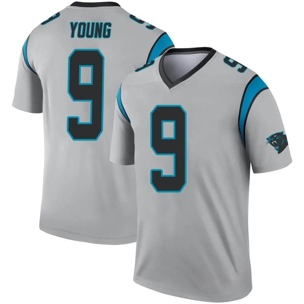 Men's Carolina Panthers Bryce Young Nike Inverted Silver Legend Jersey Men's Carolina Panthers Bryce Young Nike Inverted Silver Legend Jersey