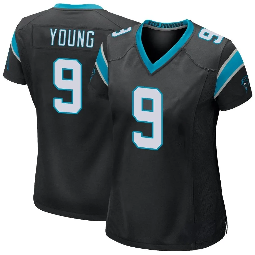 Women's Carolina Panthers Bryce Young Nike Team Color Game Black Jersey Women's Carolina Panthers Bryce Young Nike Team Color Game Black Jersey