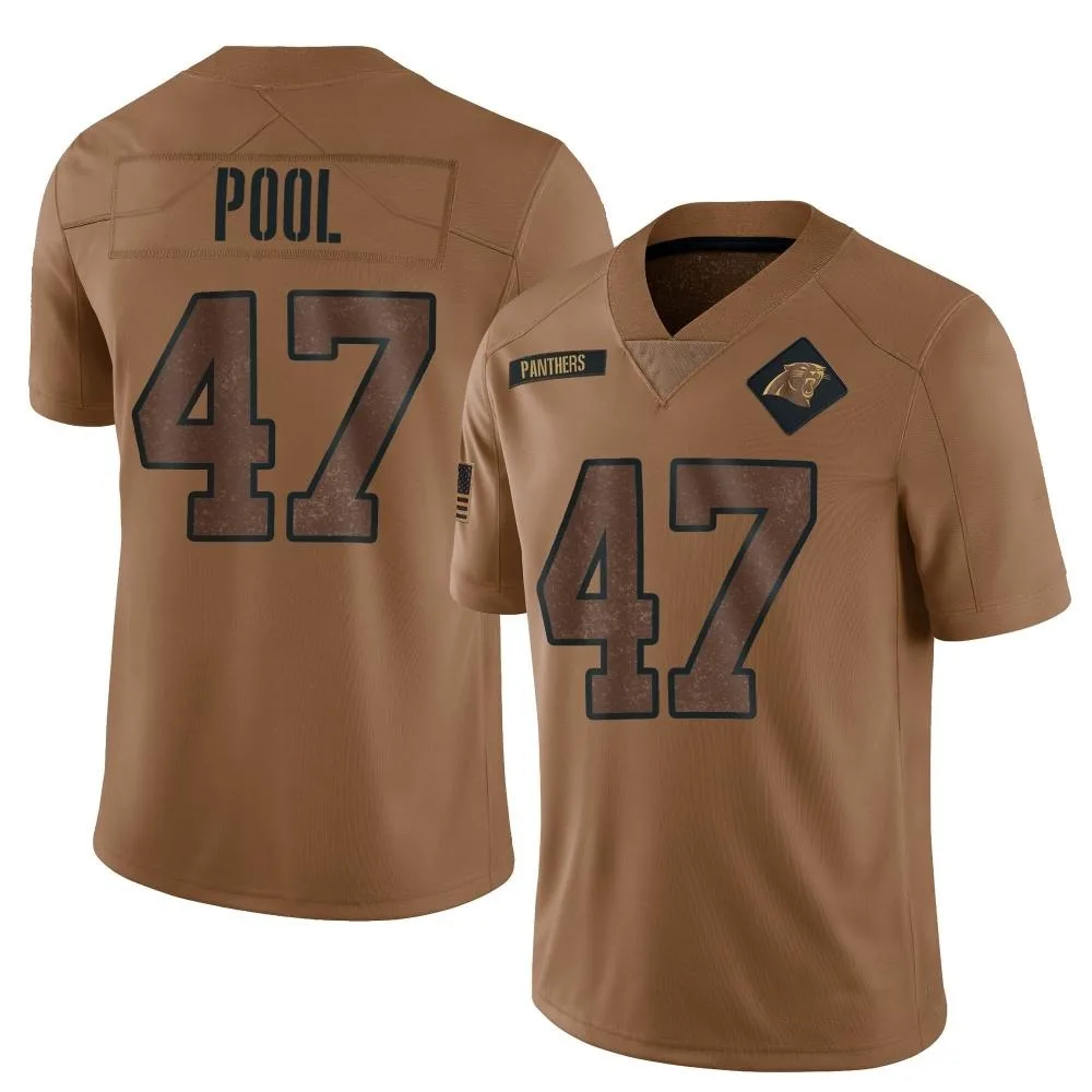 Men's Carolina Panthers Bumper Pool Nike 2023 Salute To Service Limited Brown Jersey Men's Carolina Panthers Bumper Pool Nike 2023 Salute To Service Limited Brown Jersey