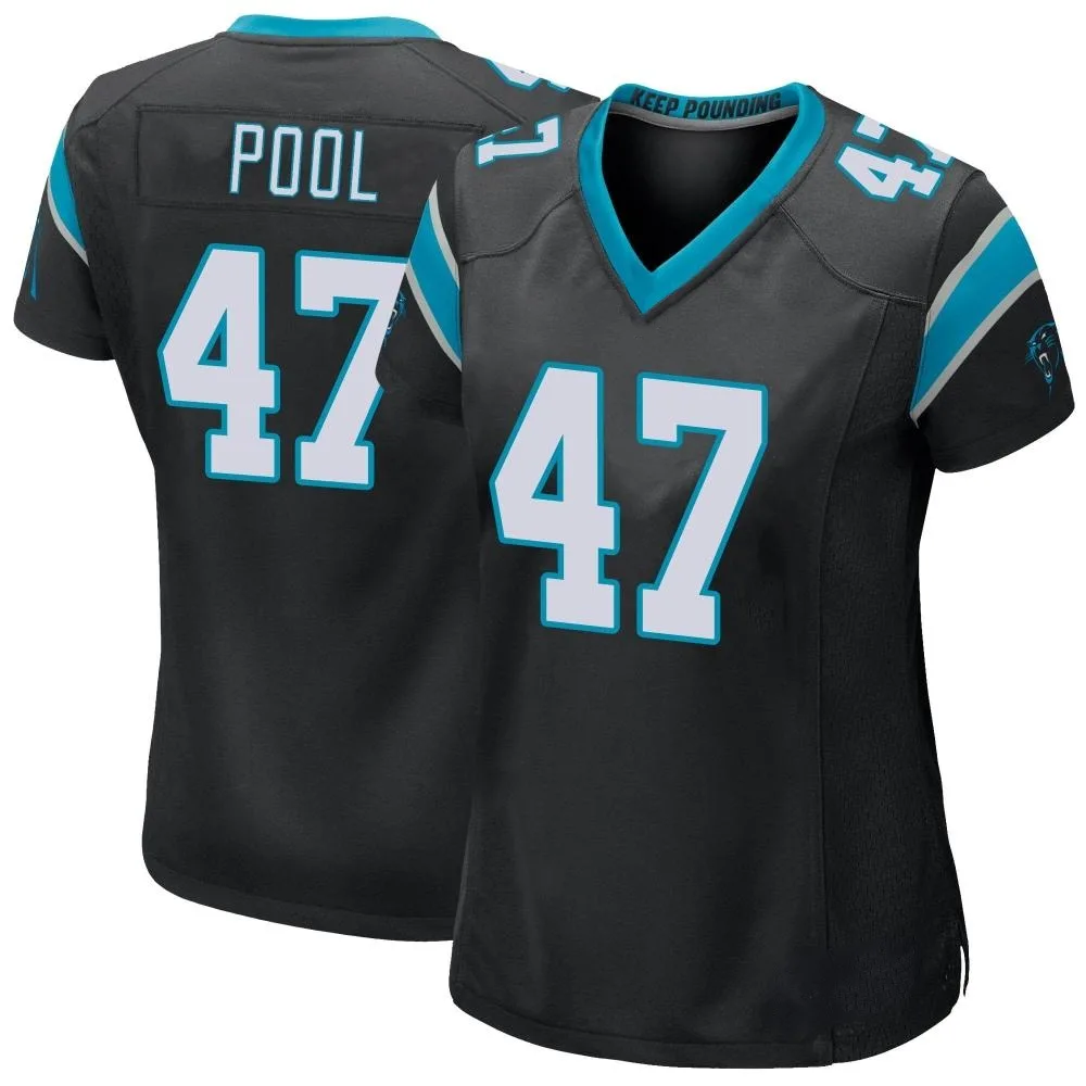 Women's Carolina Panthers Bumper Pool Nike Team Color Game Black Jersey Women's Carolina Panthers Bumper Pool Nike Team Color Game Black Jersey