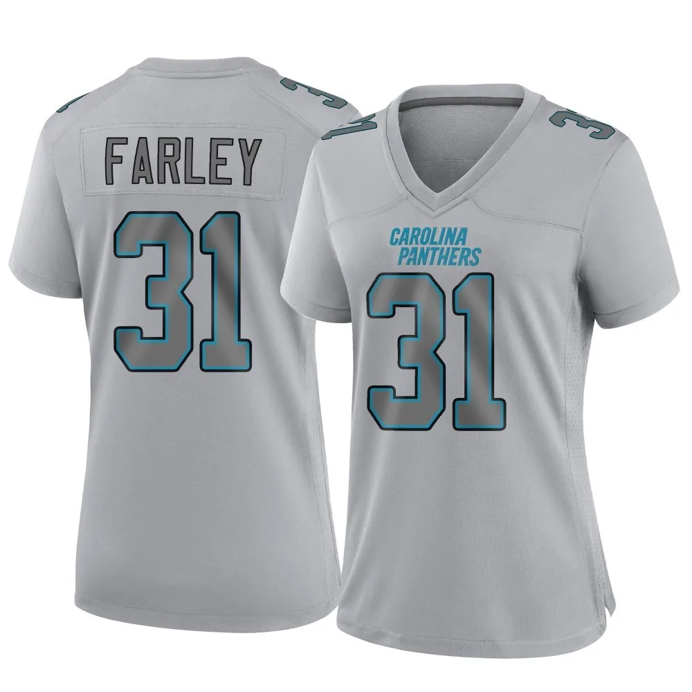 Women's Carolina Panthers Caleb Farley Nike Atmosphere Fashion Game Gray Jersey Women's Carolina Panthers Caleb Farley Nike Atmosphere Fashion Game Gray Jersey