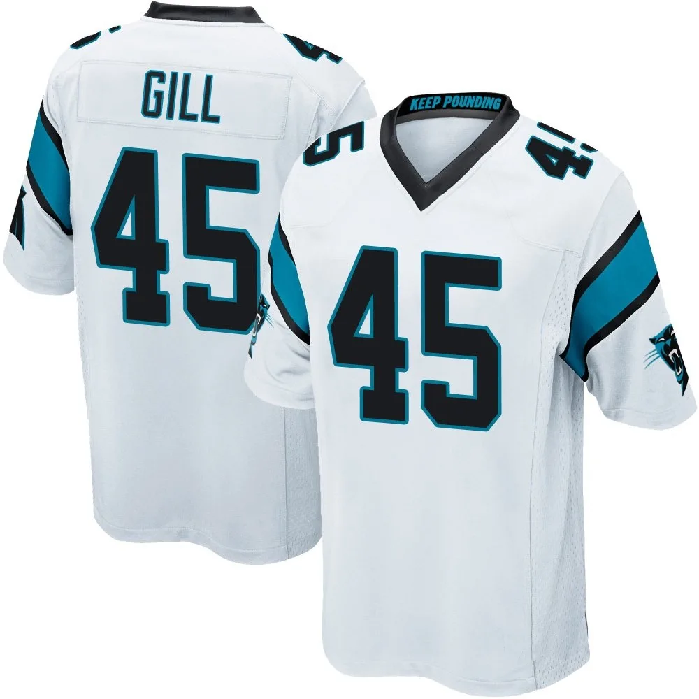 Men's Carolina Panthers Cam Gill Nike Game White Jersey Men's Carolina Panthers Cam Gill Nike Game White Jersey