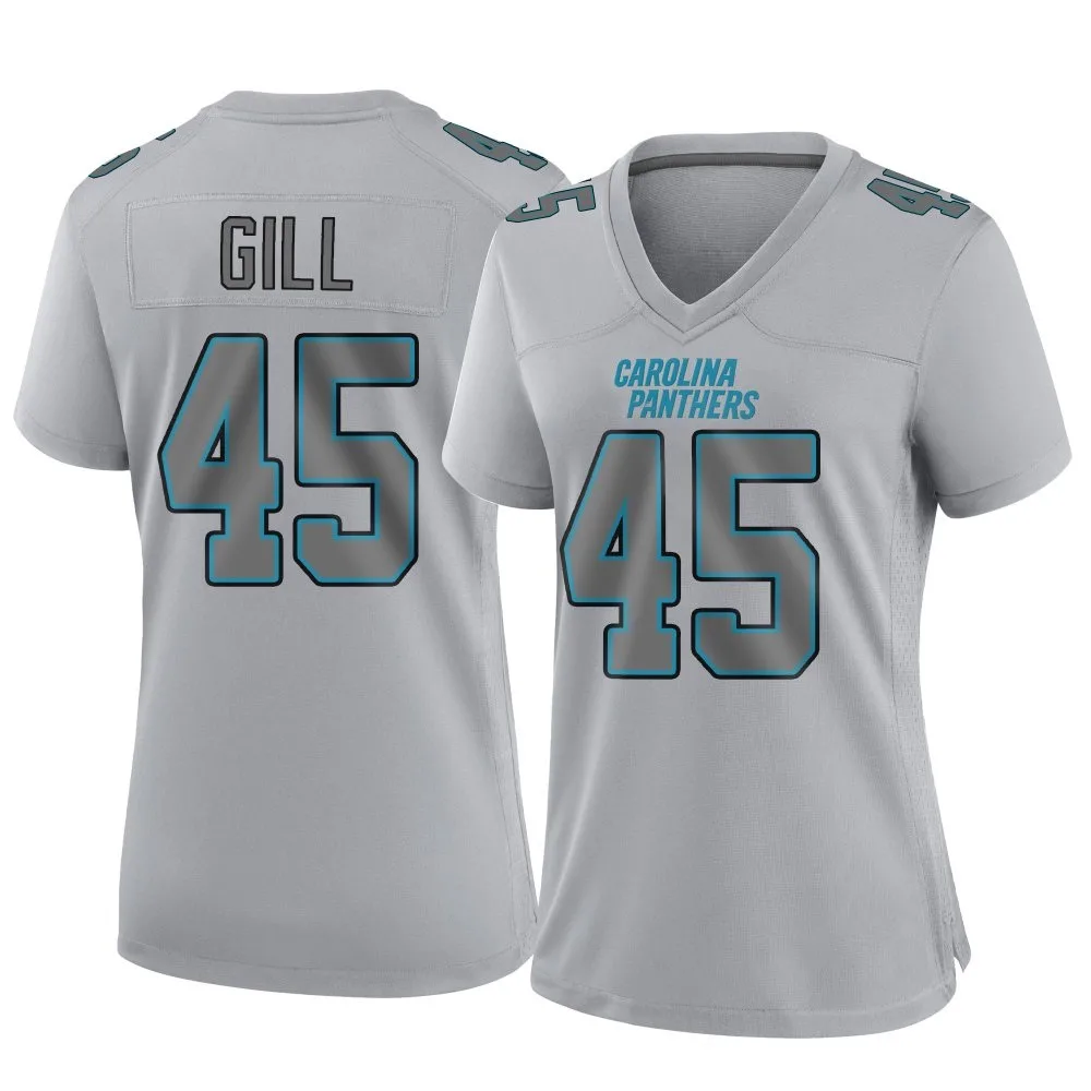 Women's Carolina Panthers Cam Gill Nike Atmosphere Fashion Game Gray Jersey Women's Carolina Panthers Cam Gill Nike Atmosphere Fashion Game Gray Jersey
