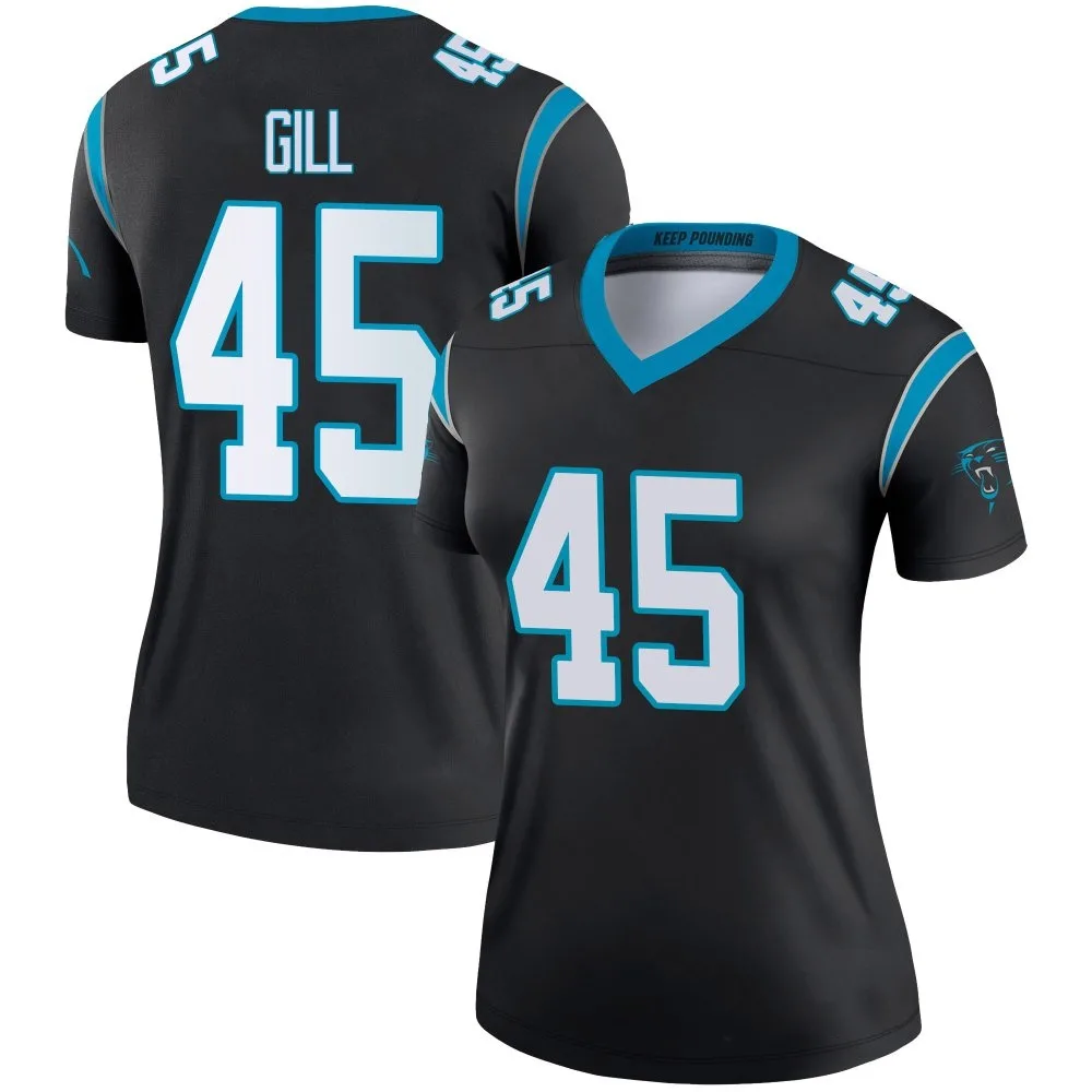 Women's Carolina Panthers Cam Gill Nike Legend Black Jersey Women's Carolina Panthers Cam Gill Nike Legend Black Jersey