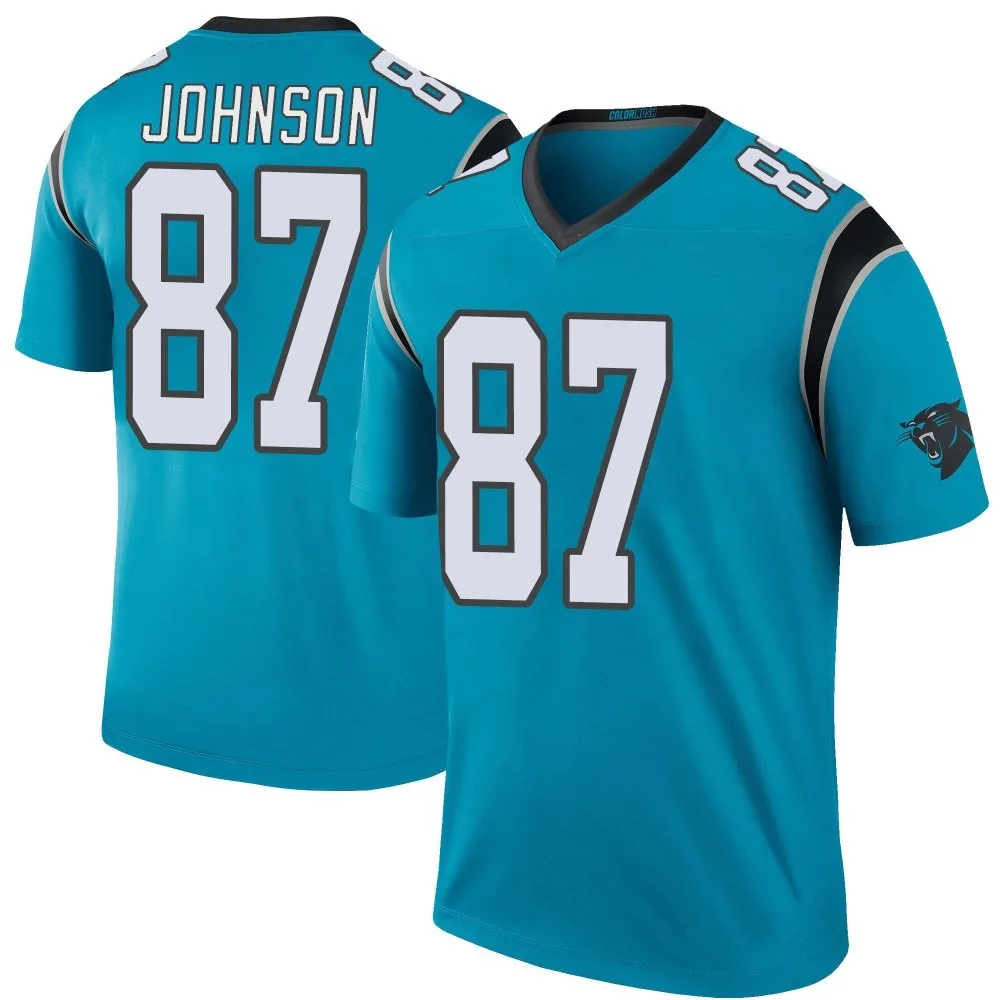 Men's Carolina Panthers Cam Johnson Nike Color Rush Legend Blue Jersey Men's Carolina Panthers Cam Johnson Nike Color Rush Legend Blue Jersey
