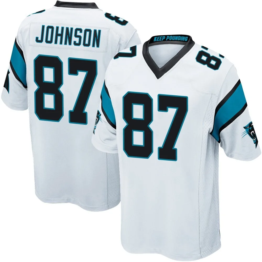 Men's Carolina Panthers Cam Johnson Nike Game White Jersey Men's Carolina Panthers Cam Johnson Nike Game White Jersey