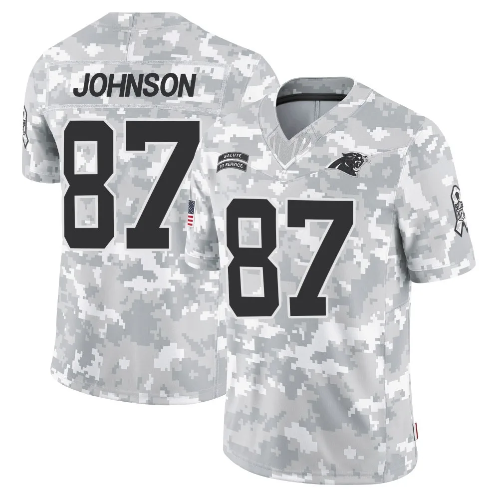 Youth Carolina Panthers Cam Johnson Nike 2024 Salute to Service Limited Arctic Camo Jersey Youth Carolina Panthers Cam Johnson Nike 2024 Salute to Service Limited Arctic Camo Jersey