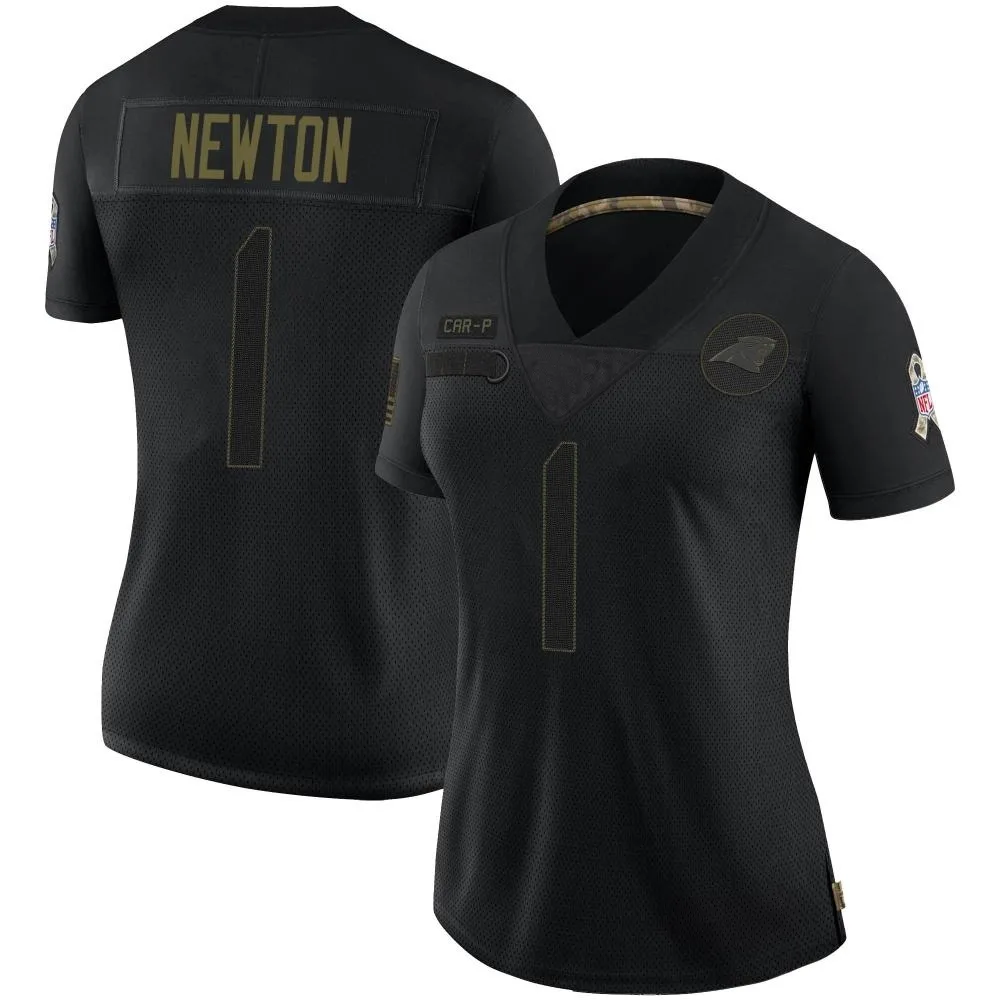 Women's Carolina Panthers Cam Newton Nike 2020 Salute To Service Limited Black Jersey Women's Carolina Panthers Cam Newton Nike 2020 Salute To Service Limited Black Jersey