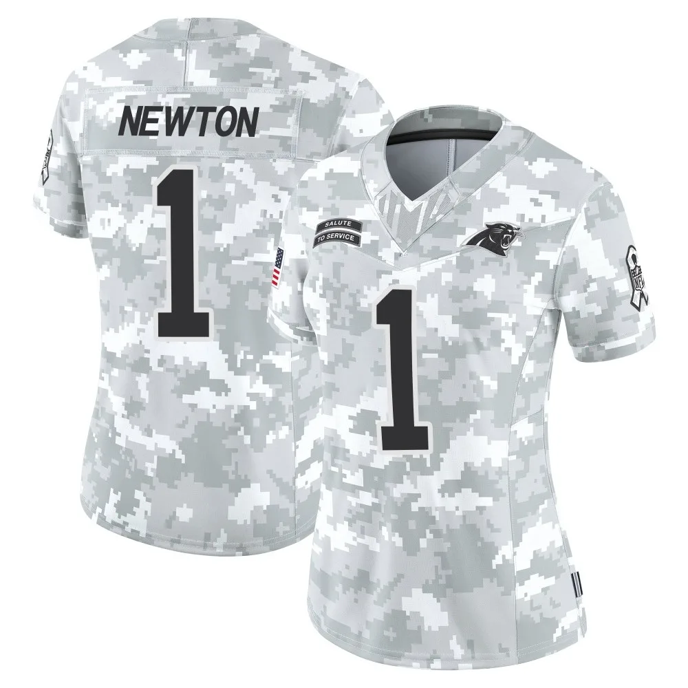 Women's Carolina Panthers Cam Newton Nike 2024 Salute to Service Limited Arctic Camo Jersey Women's Carolina Panthers Cam Newton Nike 2024 Salute to Service Limited Arctic Camo Jersey