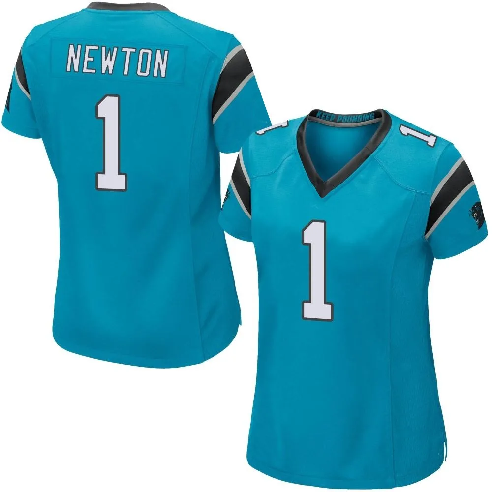 Women's Carolina Panthers Cam Newton Nike Alternate Game Blue Jersey Women's Carolina Panthers Cam Newton Nike Alternate Game Blue Jersey