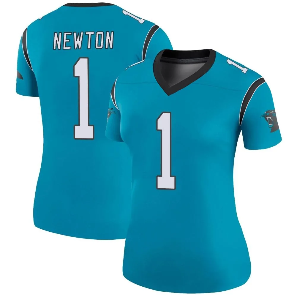 Women's Carolina Panthers Cam Newton Nike Color Rush Legend Blue Jersey Women's Carolina Panthers Cam Newton Nike Color Rush Legend Blue Jersey