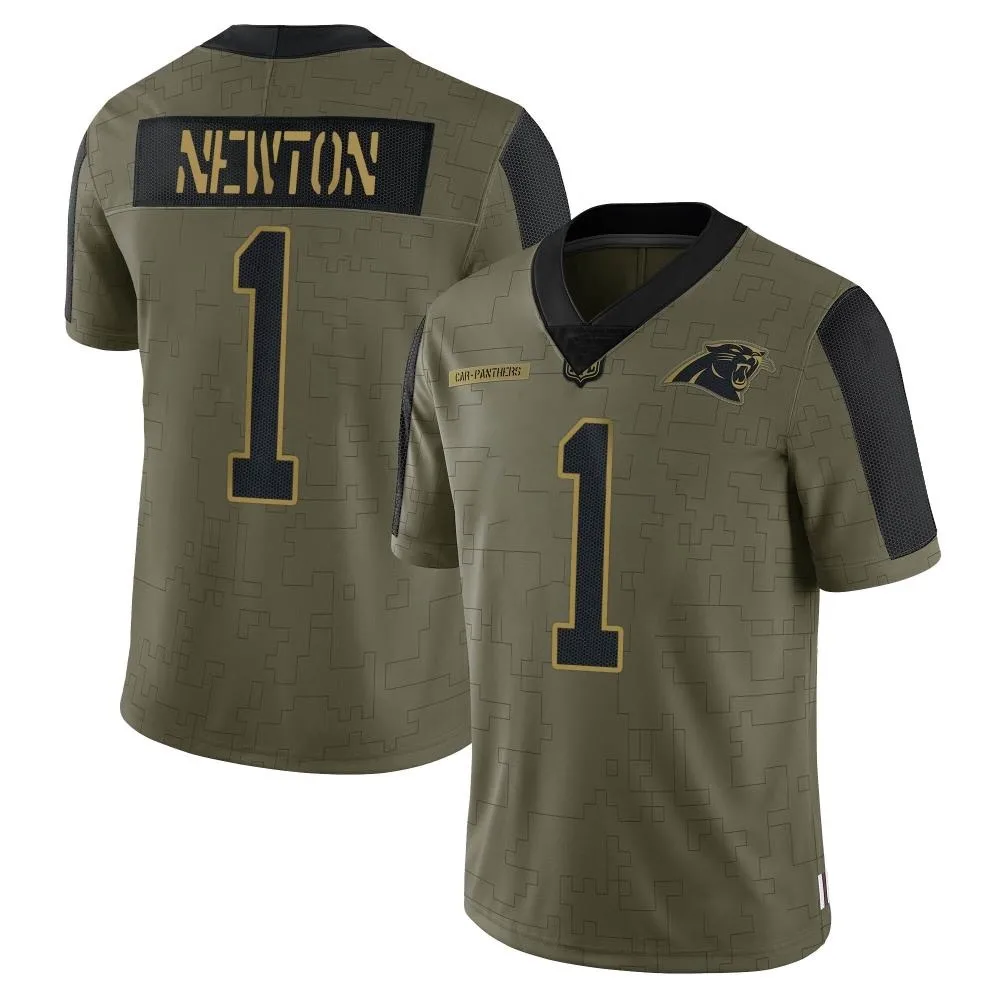 Youth Carolina Panthers Cam Newton Nike 2021 Salute To Service Limited Olive Jersey Youth Carolina Panthers Cam Newton Nike 2021 Salute To Service Limited Olive Jersey