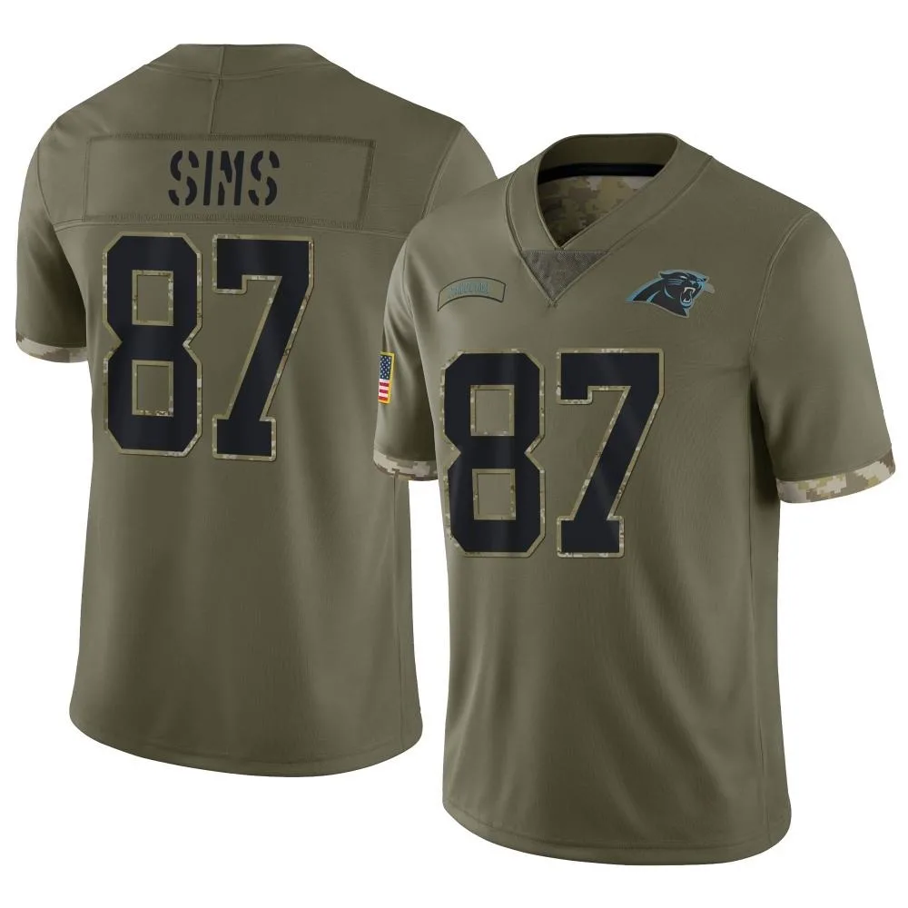 Men's Carolina Panthers Cam Sims Nike 2022 Salute To Service Limited Olive Jersey Men's Carolina Panthers Cam Sims Nike 2022 Salute To Service Limited Olive Jersey